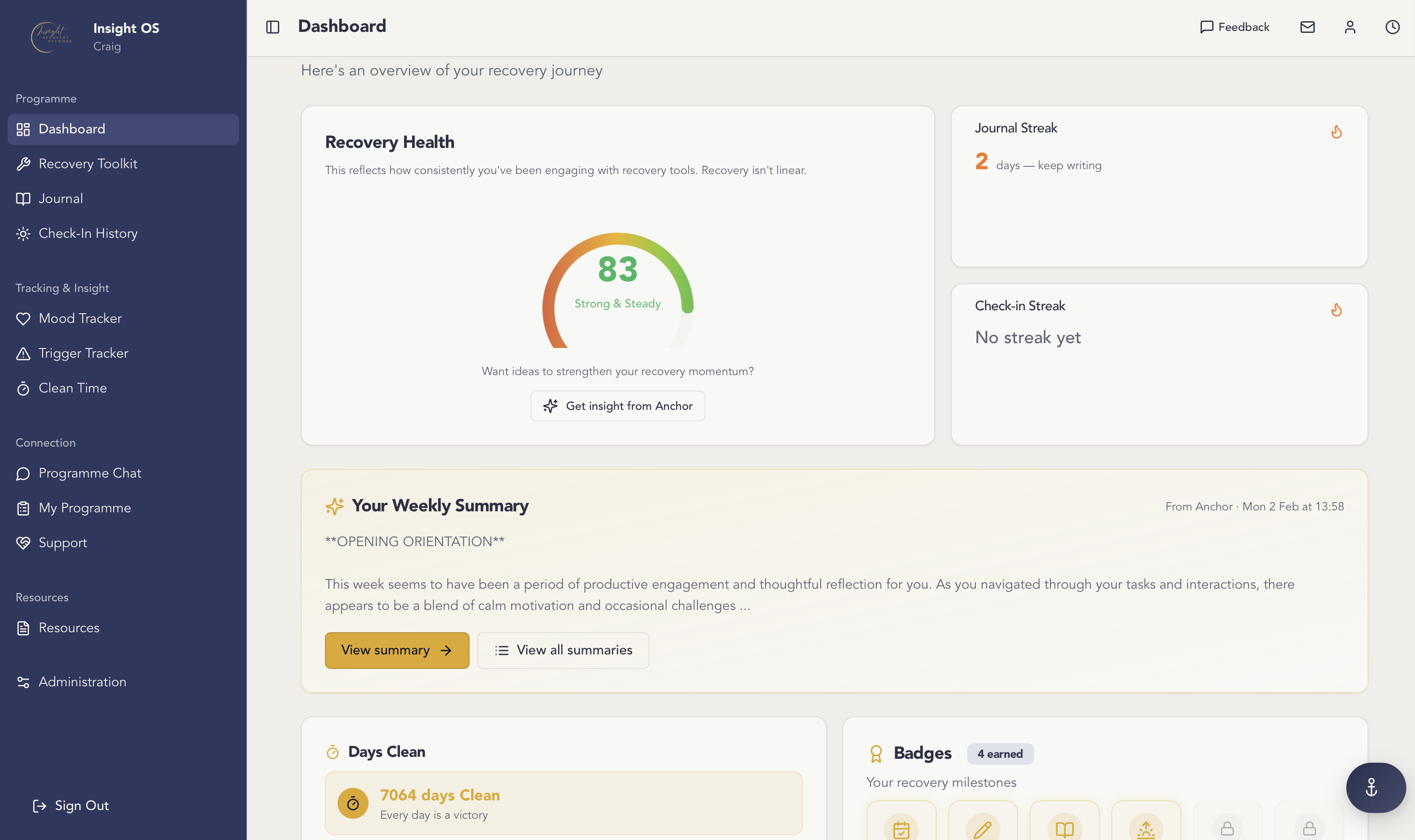 Insight OS | The operating system for your recovery